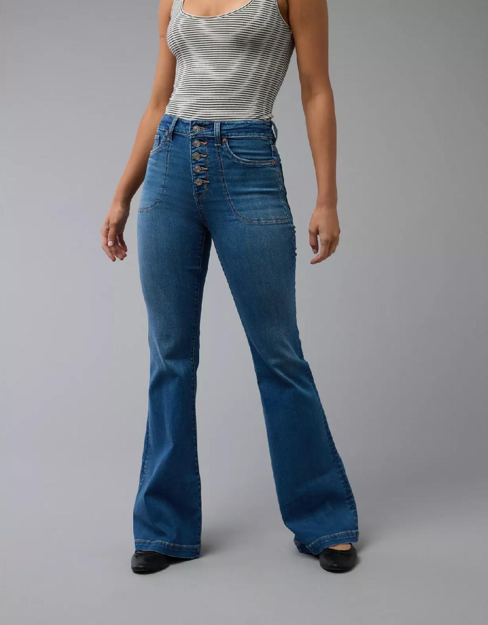 american eagle AE Next Level Super High-Waisted Flare Jean