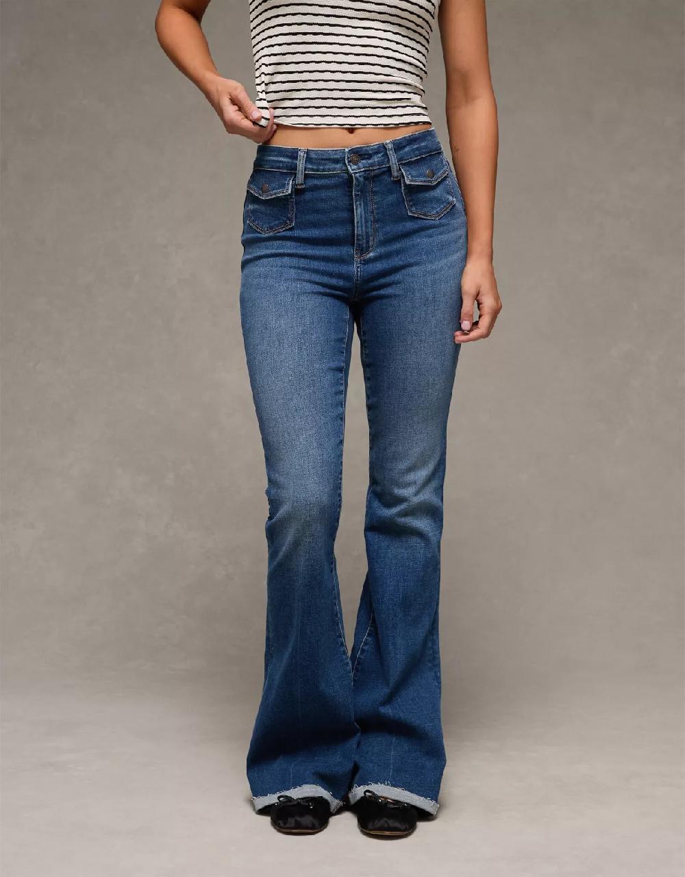 american eagle AE Next Level Super High-Waisted Flare Jean
