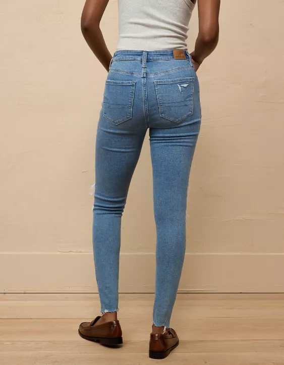 American Eagle AE Next Level Super High-Waisted Ripped Jegging