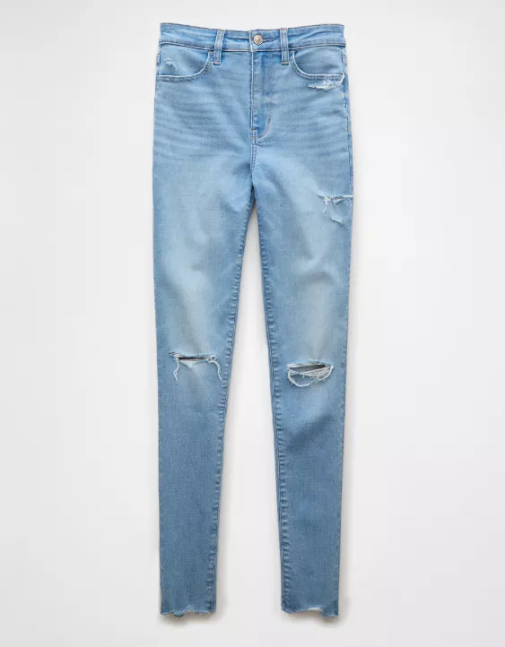 American Eagle AE Next Level Super High-Waisted Ripped Jegging