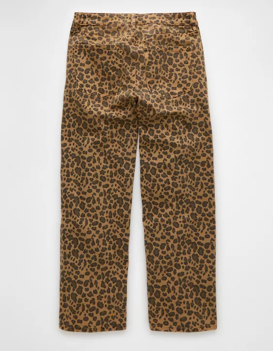 American Eagle AE Stretch Leopard High-Waisted Stovepipe Ankle Pant