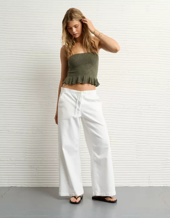 American Eagle AE Stretch Low-Rise Ultra Wide-Leg Pull-On Jean