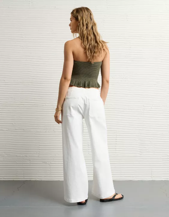 American Eagle AE Stretch Low-Rise Ultra Wide-Leg Pull-On Jean