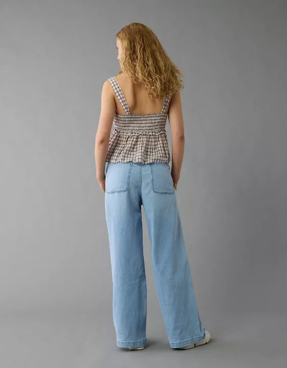 American Eagle AE Stretch Low-Rise Ultra Wide-Leg Pull-On Jean