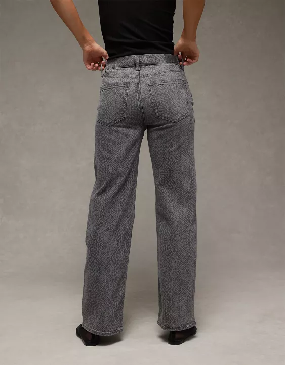American Eagle AE Stretch Snake Print High-Waisted Stovepipe Jean
