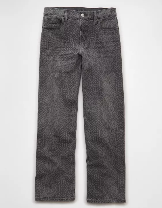 American Eagle AE Stretch Snake Print High-Waisted Stovepipe Jean