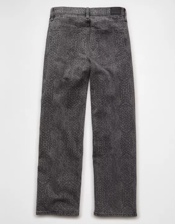 American Eagle AE Stretch Snake Print High-Waisted Stovepipe Jean