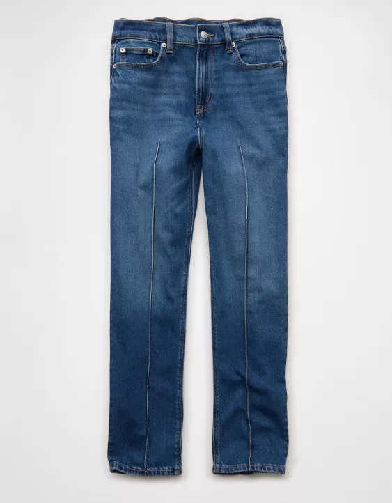 American Eagle AE Stretch Super High-Waisted Ankle Straight Jean