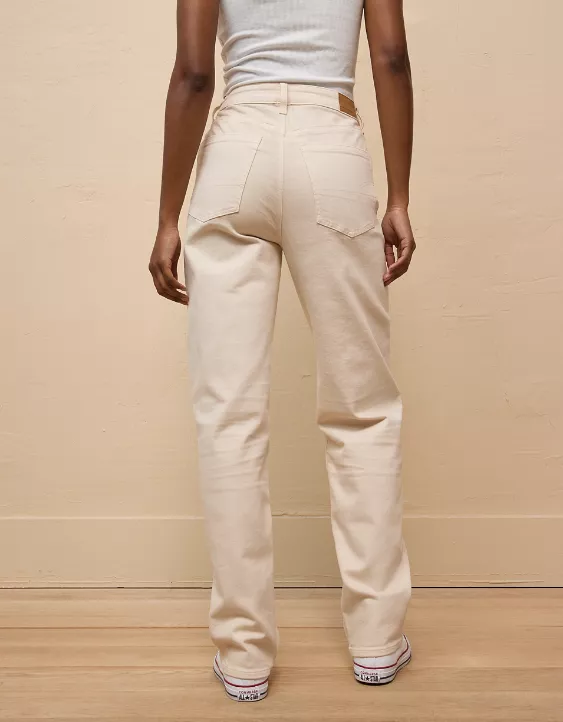 American Eagle AE Stretch Super High-Waisted Baggy Straight Jean