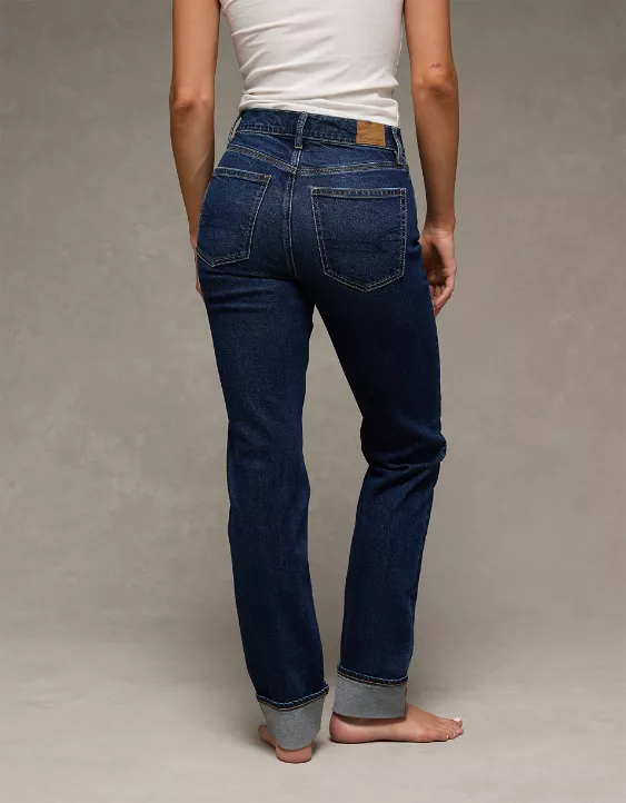 American Eagle AE Stretch Super High-Waisted Straight Jean