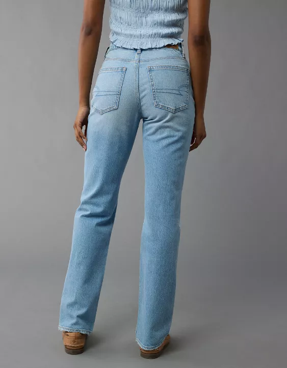 American Eagle AE Stretch Super High-Waisted Straight Jean