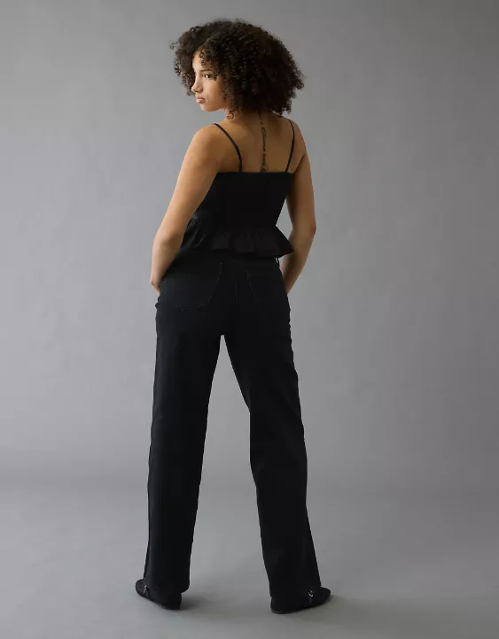 American Eagle AE Strigid Curvy Super High-Waisted Baggy Straight Jean