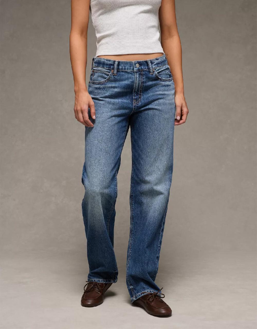 american eagle AE Strigid Low-Rise Ex-Boyfriend Jean