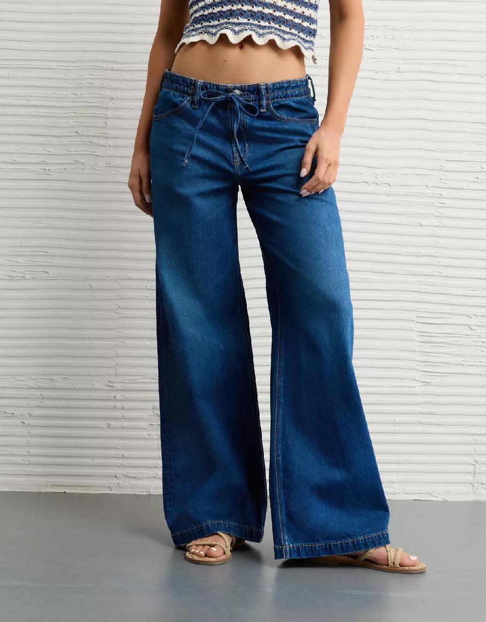 american eagle AE Strigid Low-Rise Ultra Wide-Leg Jean