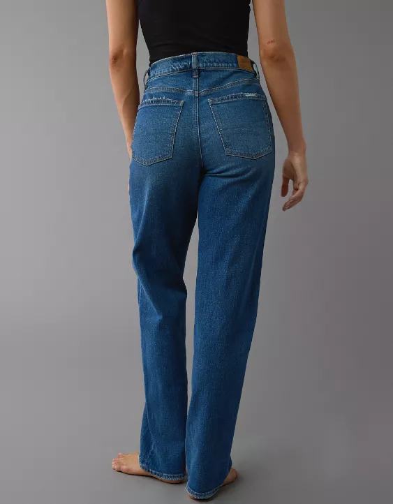 American Eagle AE Strigid Super High-Waisted Baggy Straight Jean