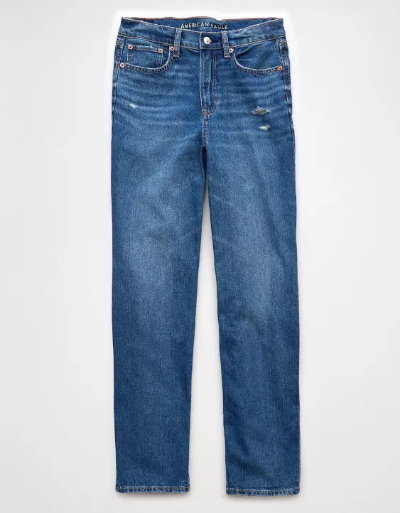 American Eagle AE Strigid Super High-Waisted Baggy Straight Jean