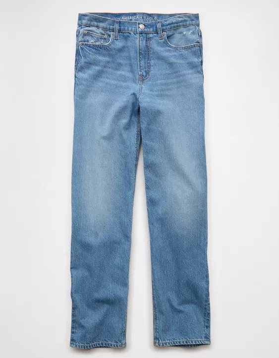 American Eagle AE Strigid Super High-Waisted Baggy Straight Jean