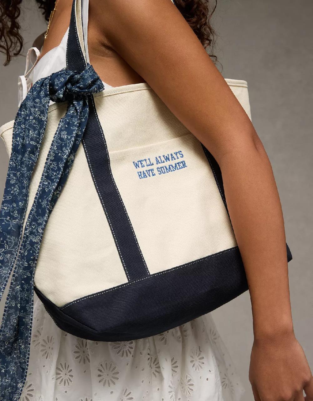 american eagle AE x The Summer I Turned Pretty Canvas Tote Bag