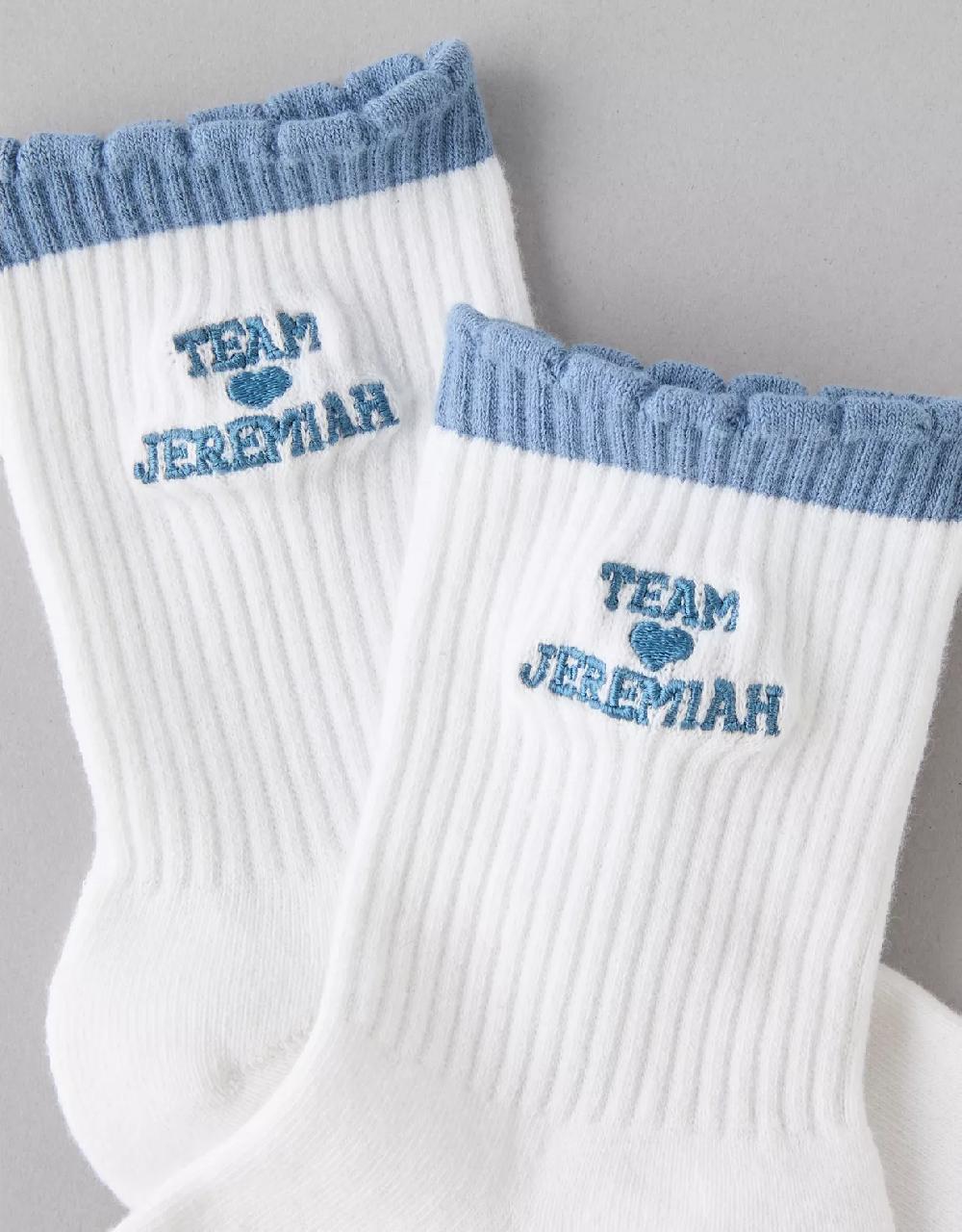 American Eagle AE X The Summer I Turned Pretty Ruffle Cropped Crew Socks