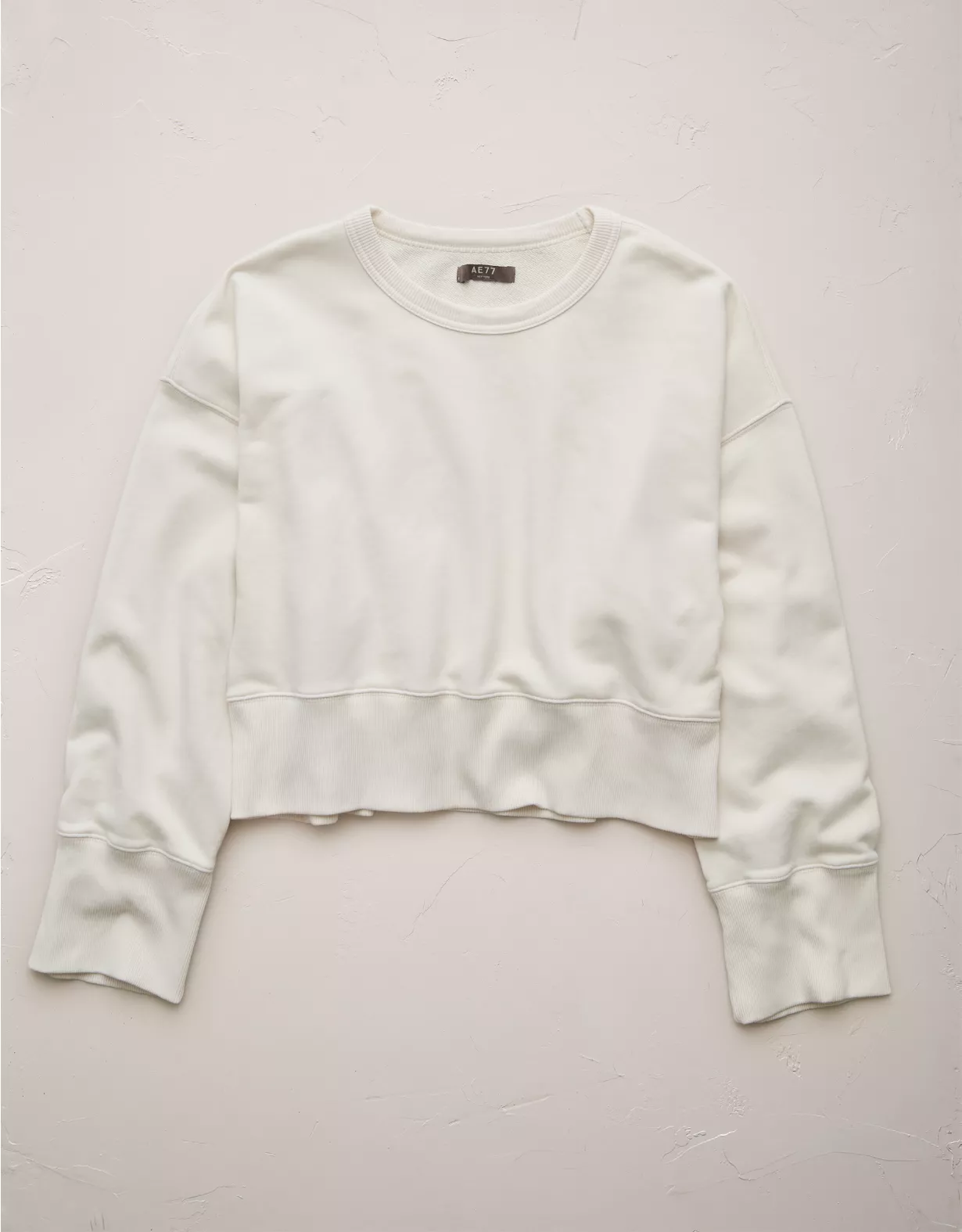 american eagle AE77 Premium Relaxed Cropped Sweatshirt