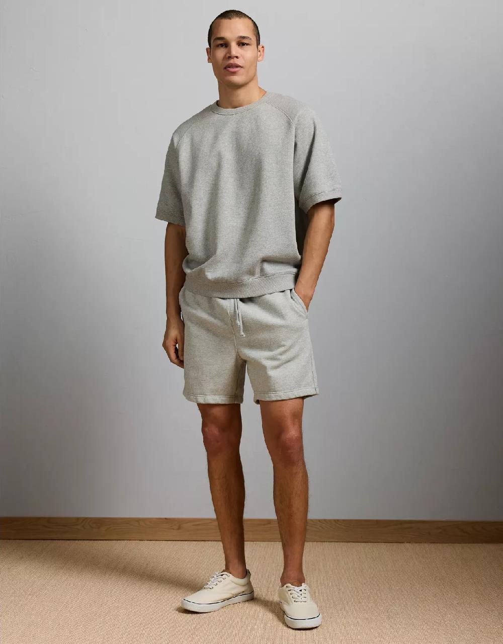 american eagle AE77 Premium Short-Sleeve Sweatshirt