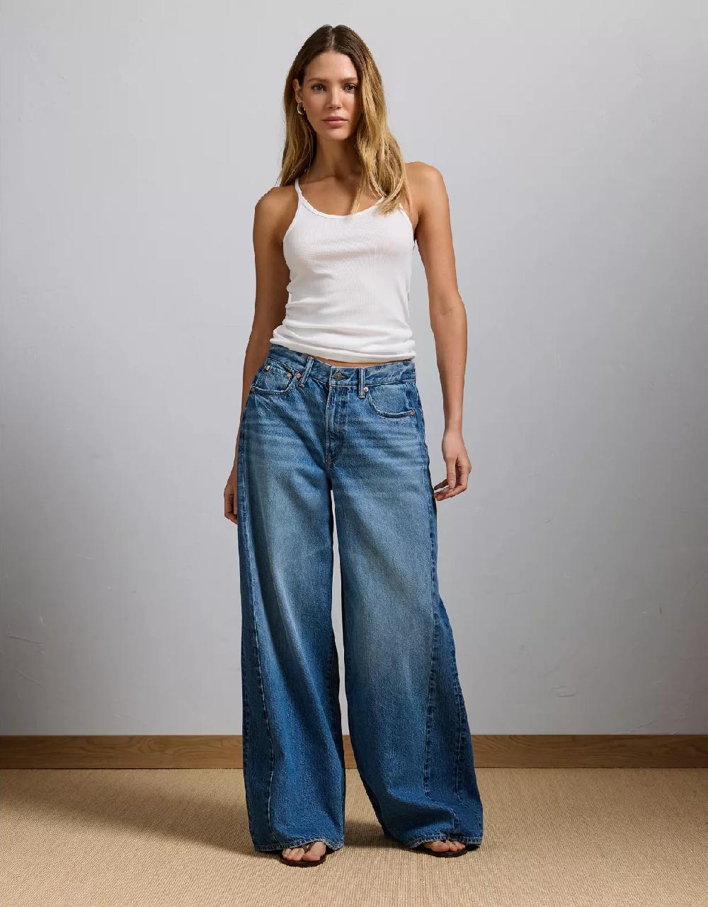 american eagle AE77 Premium Super Wide Side Stripe Jean