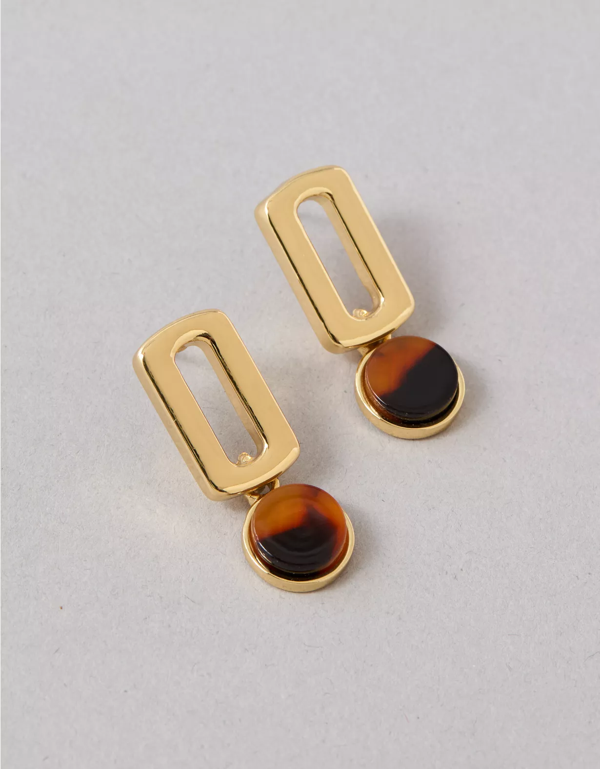 American Eagle AEO Tortoise Shell Geometric Earrings