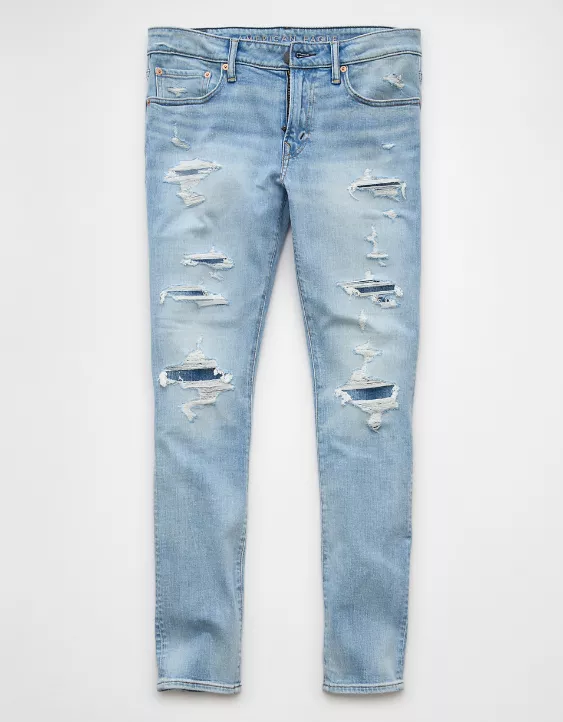 American Eagle AE AirFlex+ Patched Skinny Jean