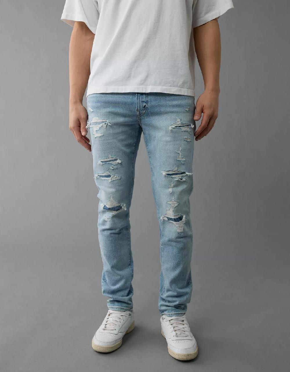 american eagle AE AirFlex+ Patched Skinny Jean