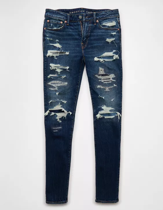 American Eagle AE AirFlex+ Patched Skinny Jean
