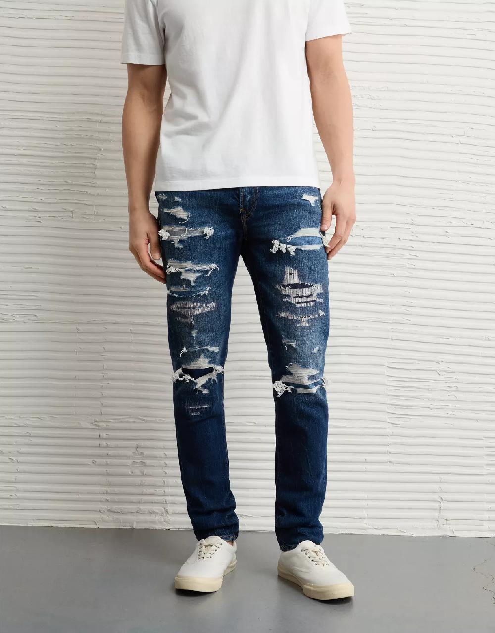 american eagle AE AirFlex+ Patched Skinny Jean