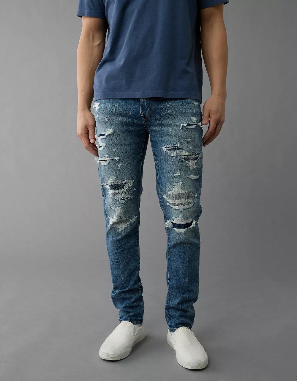 american eagle AE AirFlex+ Patched Skinny Jean