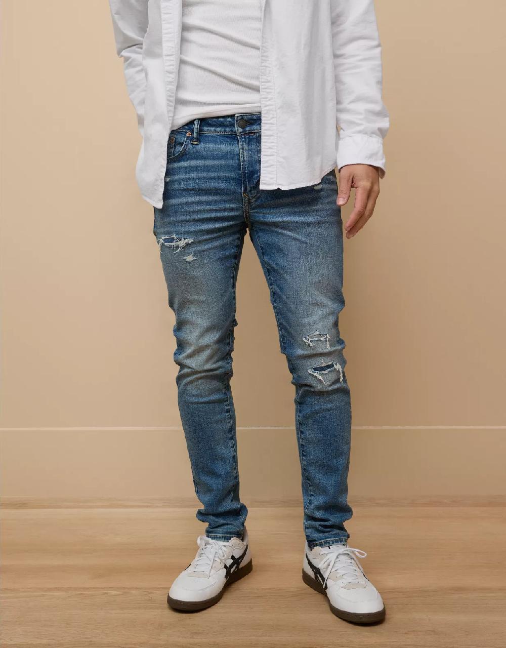 american eagle AE AirFlex+ Ripped Skinny Jean