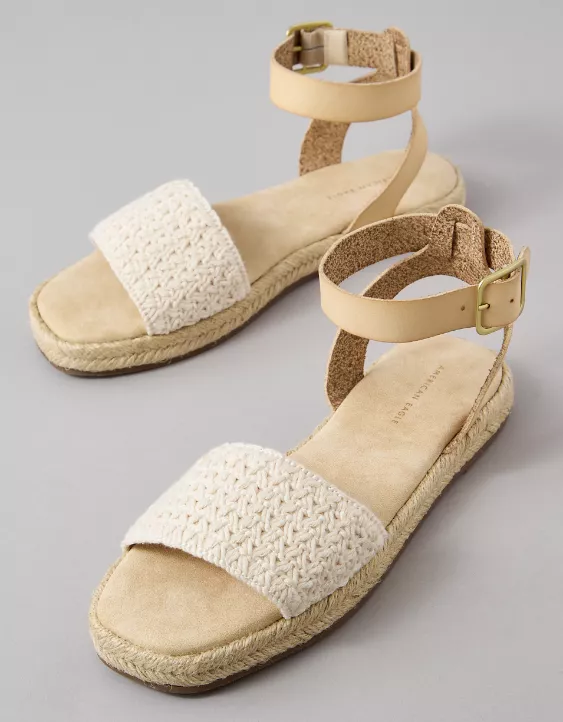 American Eagle AE Ankle Strap Espadrille Sandal
