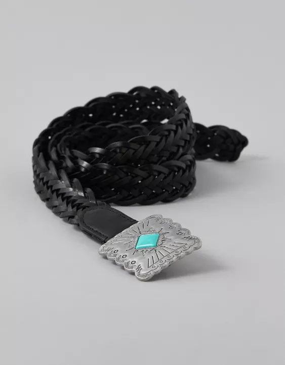 American Eagle AE Braided Plaque Belt