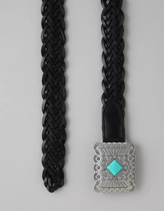 American Eagle AE Braided Plaque Belt