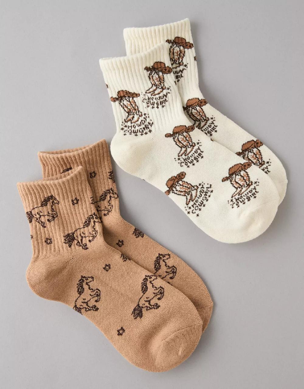 american eagle AE Cowgirl Boyfriend Socks 2-Pack