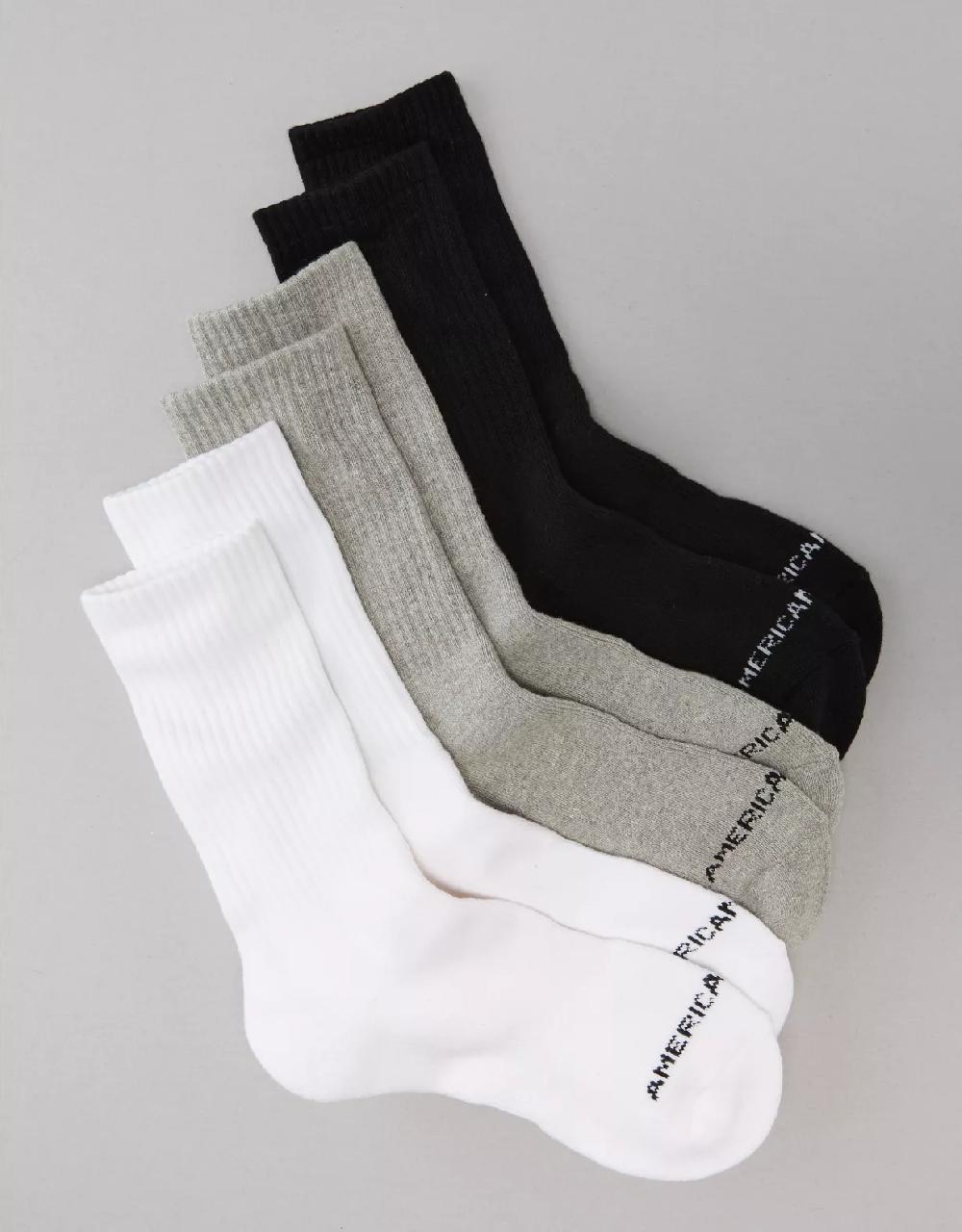 american eagle AE Crew Socks 3-Pack
