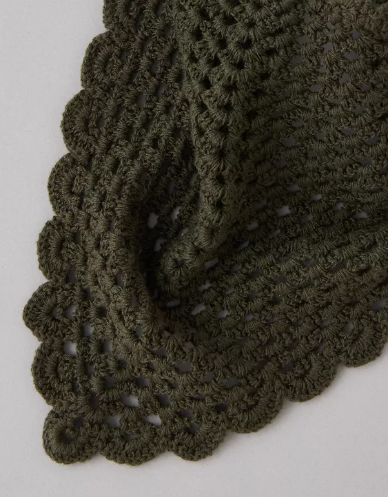 American Eagle AE Crochet Bandana Headband
