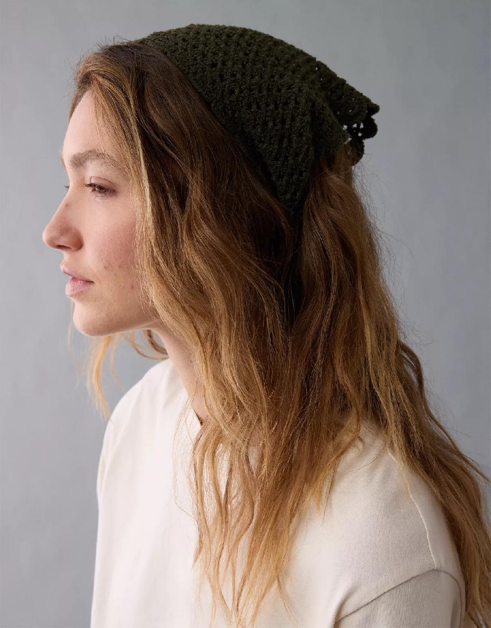 american eagle AE Crochet Bandana Headband