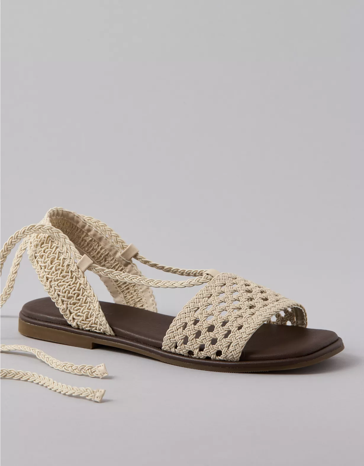 american eagle AE Crochet Lace-Up Sandal