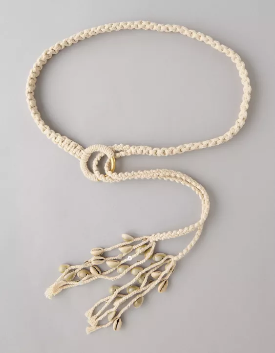 American Eagle AE Crochet O-Ring Belt