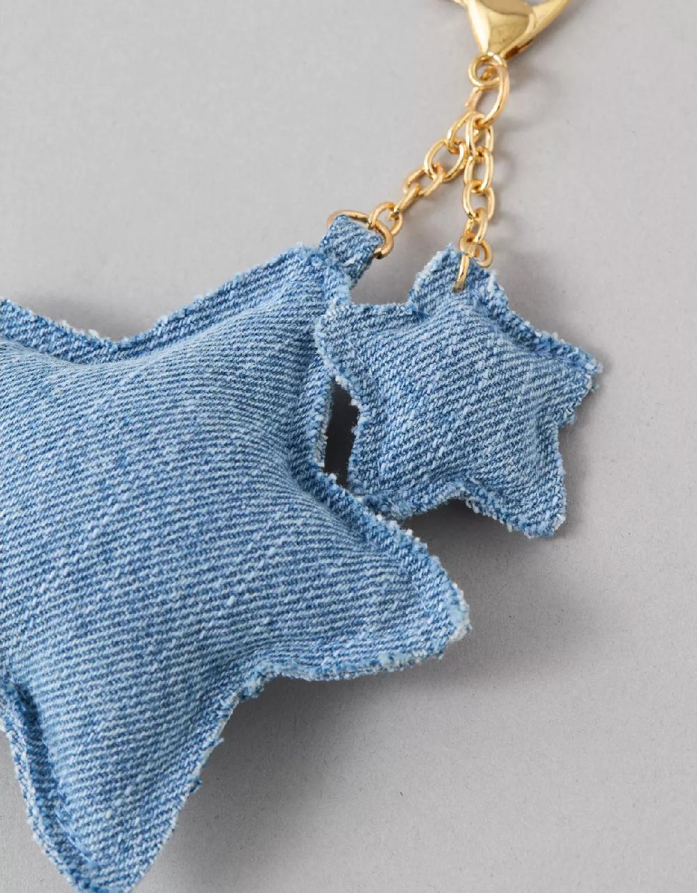 American Eagle AE Denim Stars Bag Charm