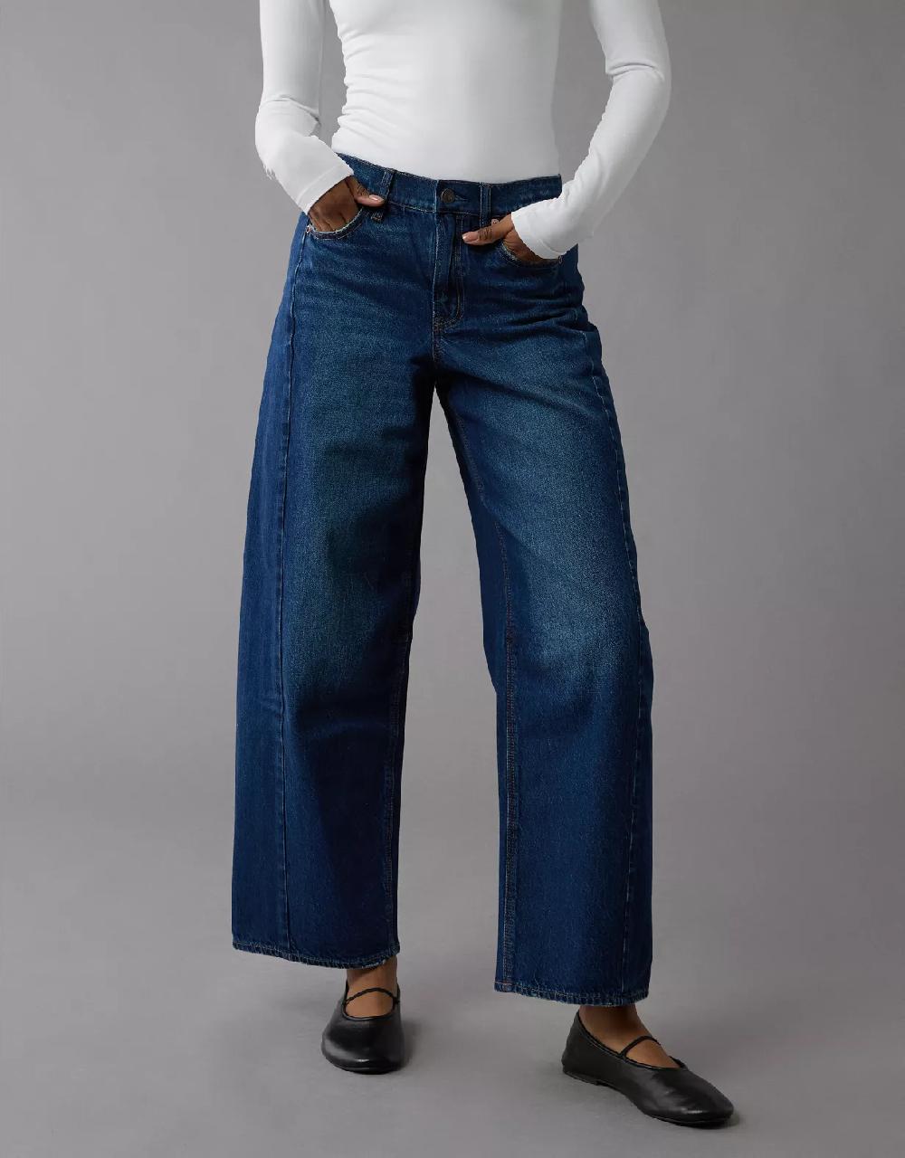 american eagle AE Dreamy Drape Strigid Barrel Jean