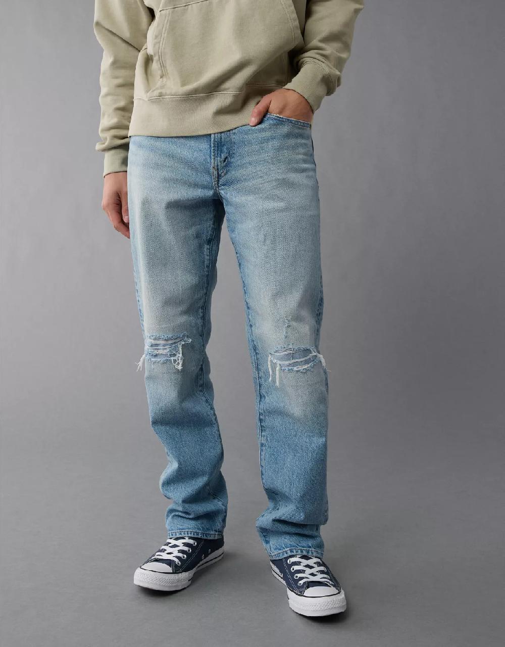 american eagle AE EasyFlex Patched Loose Jean