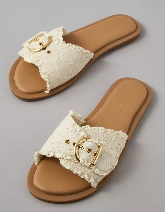 American Eagle AE Eyelet Buckle Slide Sandal