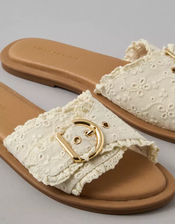 American Eagle AE Eyelet Buckle Slide Sandal