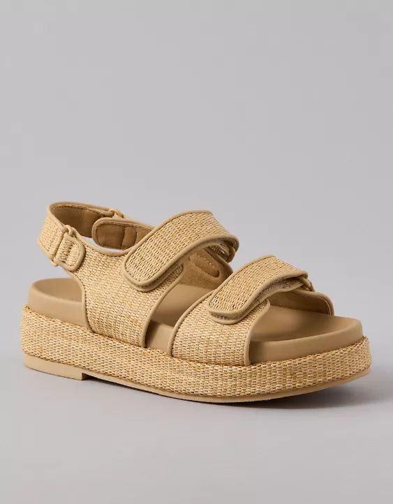 American Eagle AE Flatform Velcro Slingback Sandal