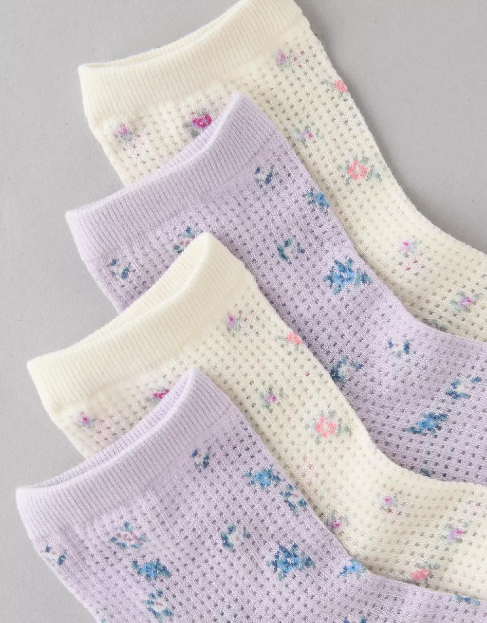 American Eagle AE Floral Boyfriend Socks 2-Pack