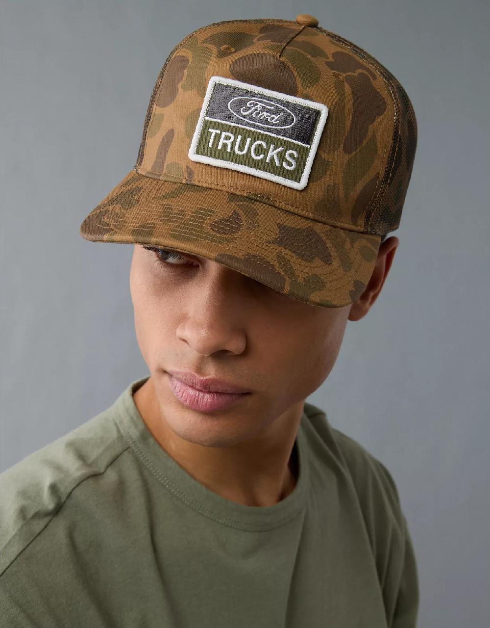 american eagle AE Ford Camo Trucker Hat